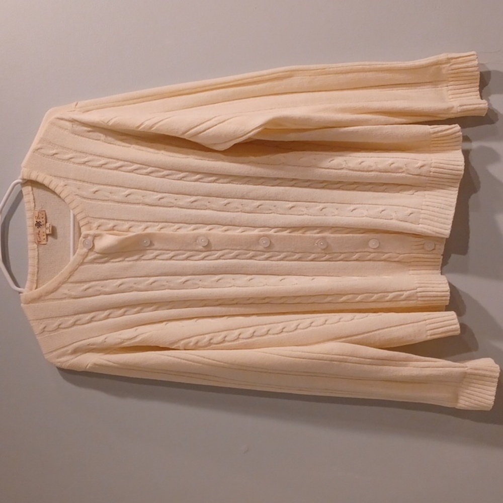 Vintage from the 1990s cardigan cream Turtle  Bay